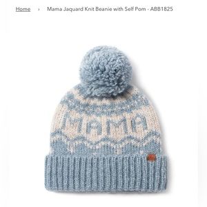 Mama Jaquard Knit Beanie with Self Pom - ABB1825
